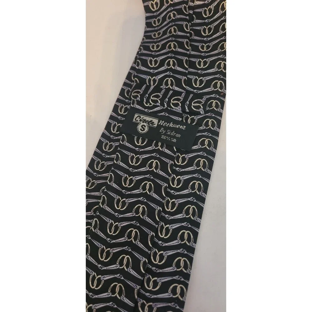 Circle S Neckwear By Sidran Silk Mens Tie Western Texas Cowboy Lasso NWT 100%